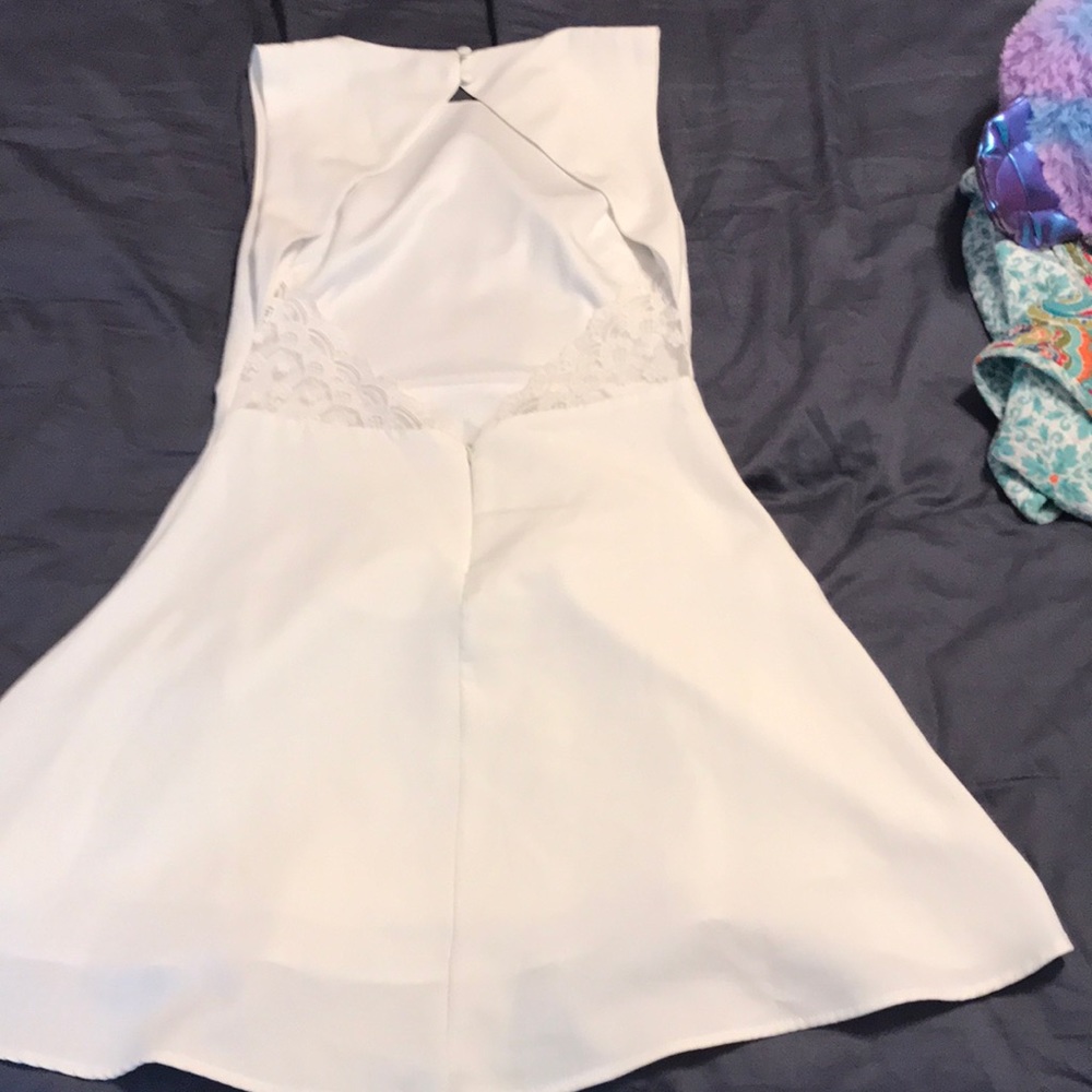 white backless dress